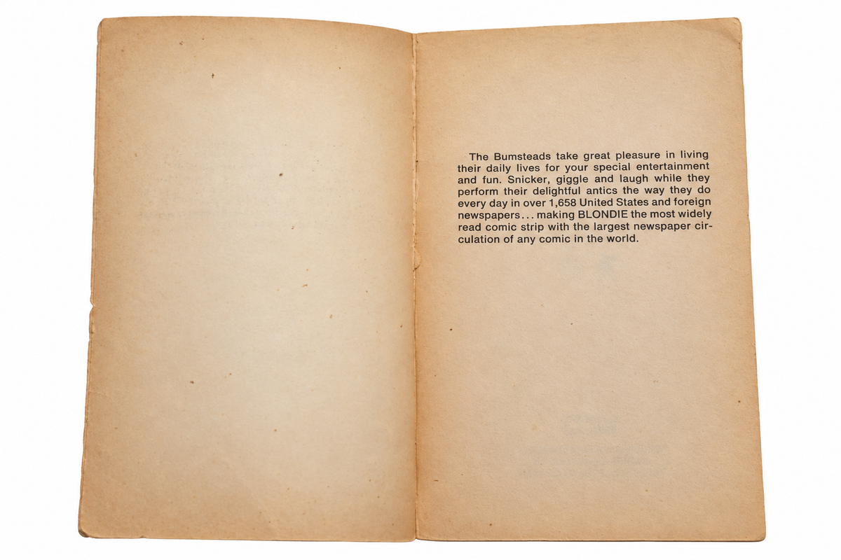 Blondie 2 opening pages showing age-related tanning