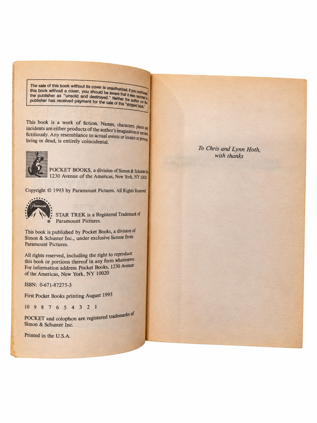Bloodletter first printing copyright page