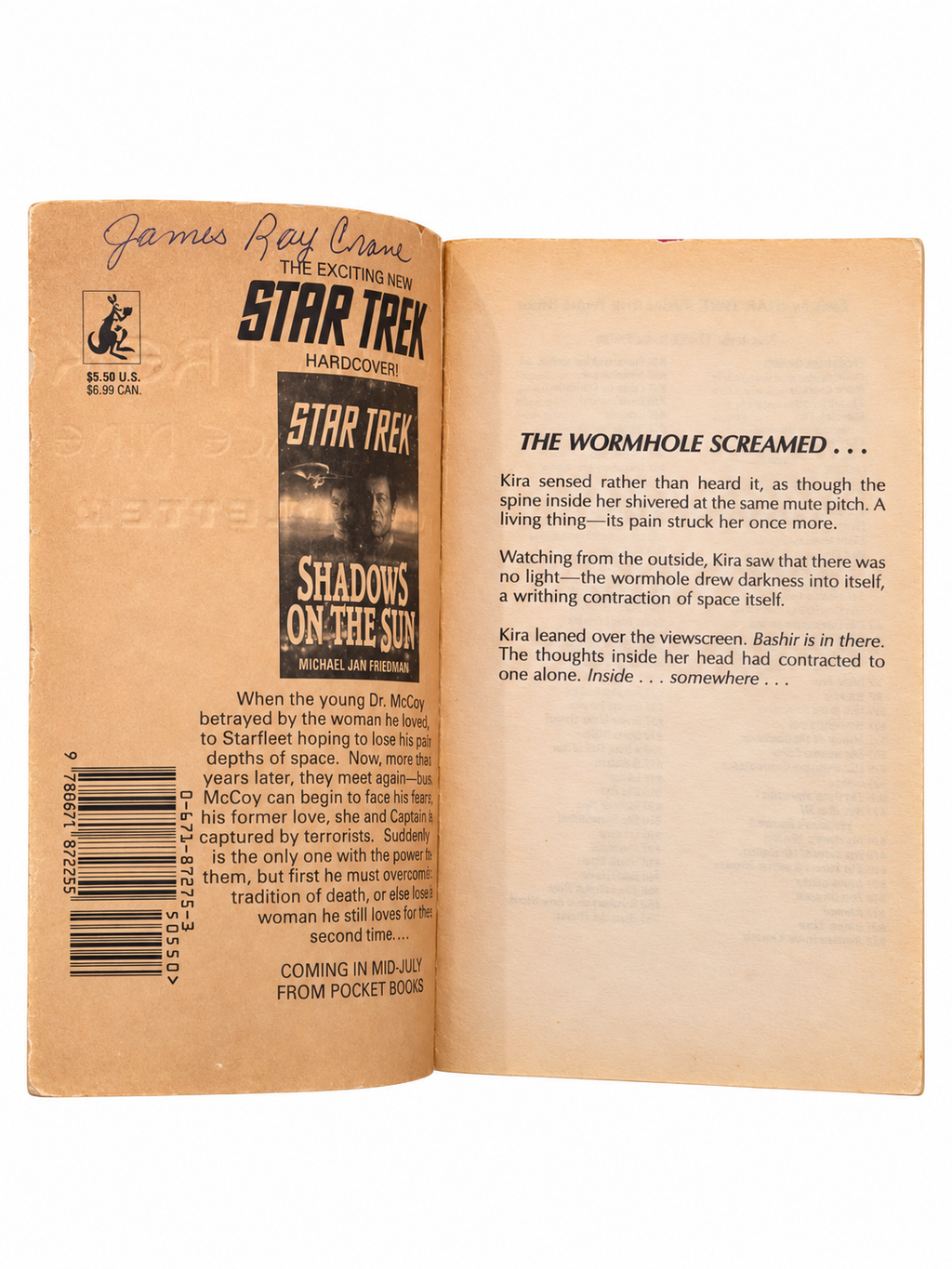 Bloodletter inside front cover with previous owner name