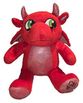 Build-A-Bear Great Wolf Lodge red dragon plush front view on white background