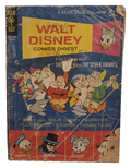 Walt Disney Comics Digest 24 original front cover showing handwriting and heavy damage