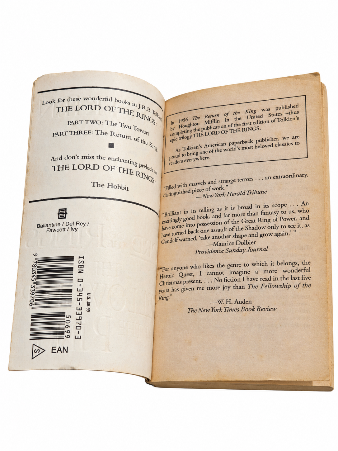 Inside cover and review page, showing age tanning