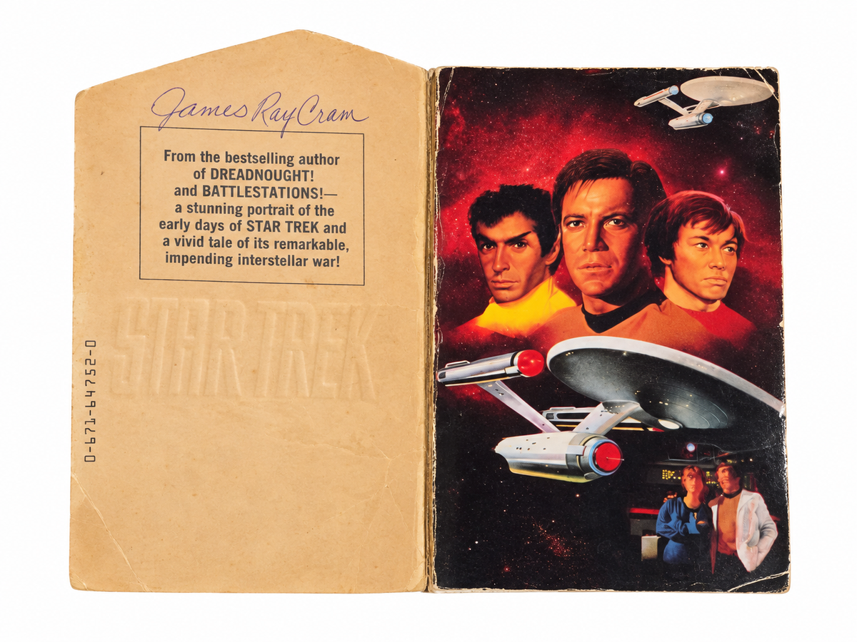 Final Frontier interior cover showing handwritten previous owner name