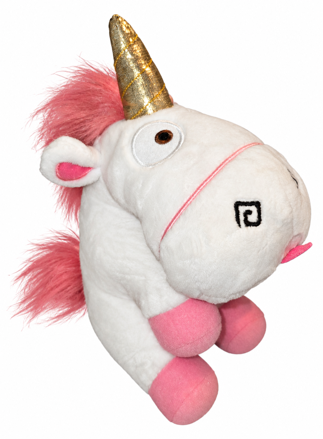 Despicable Me Fluffy unicorn plush opposite side on white background