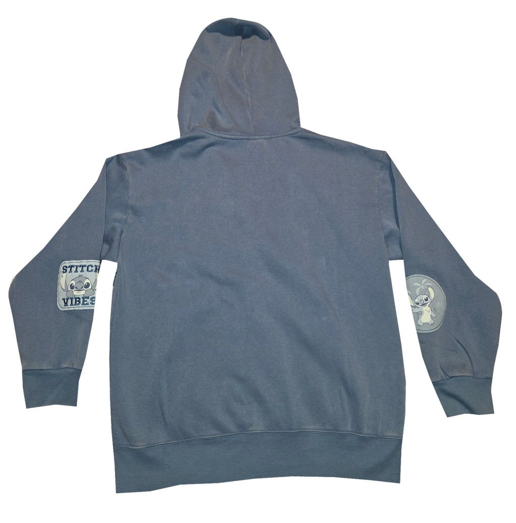 Blue Freeze Disney Stitch hoodie size Large, back, white background