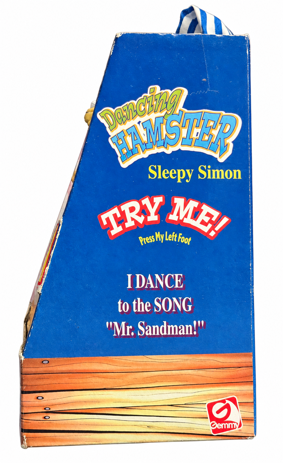 Gemmy Sleepy Simon Dancing Hamster original box side on white background