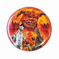 Godzilla Mechagodzilla King Caesar and Anguirus round button pin front