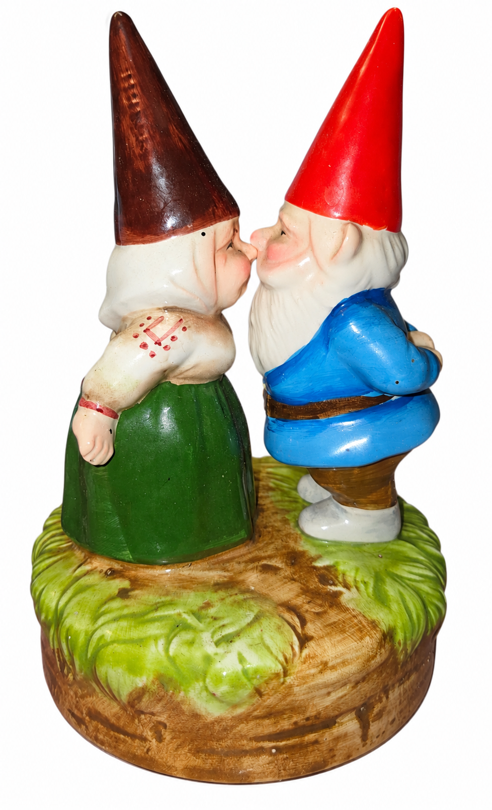 Gorham 1979 kissing gnomes music box view 2 with original wear