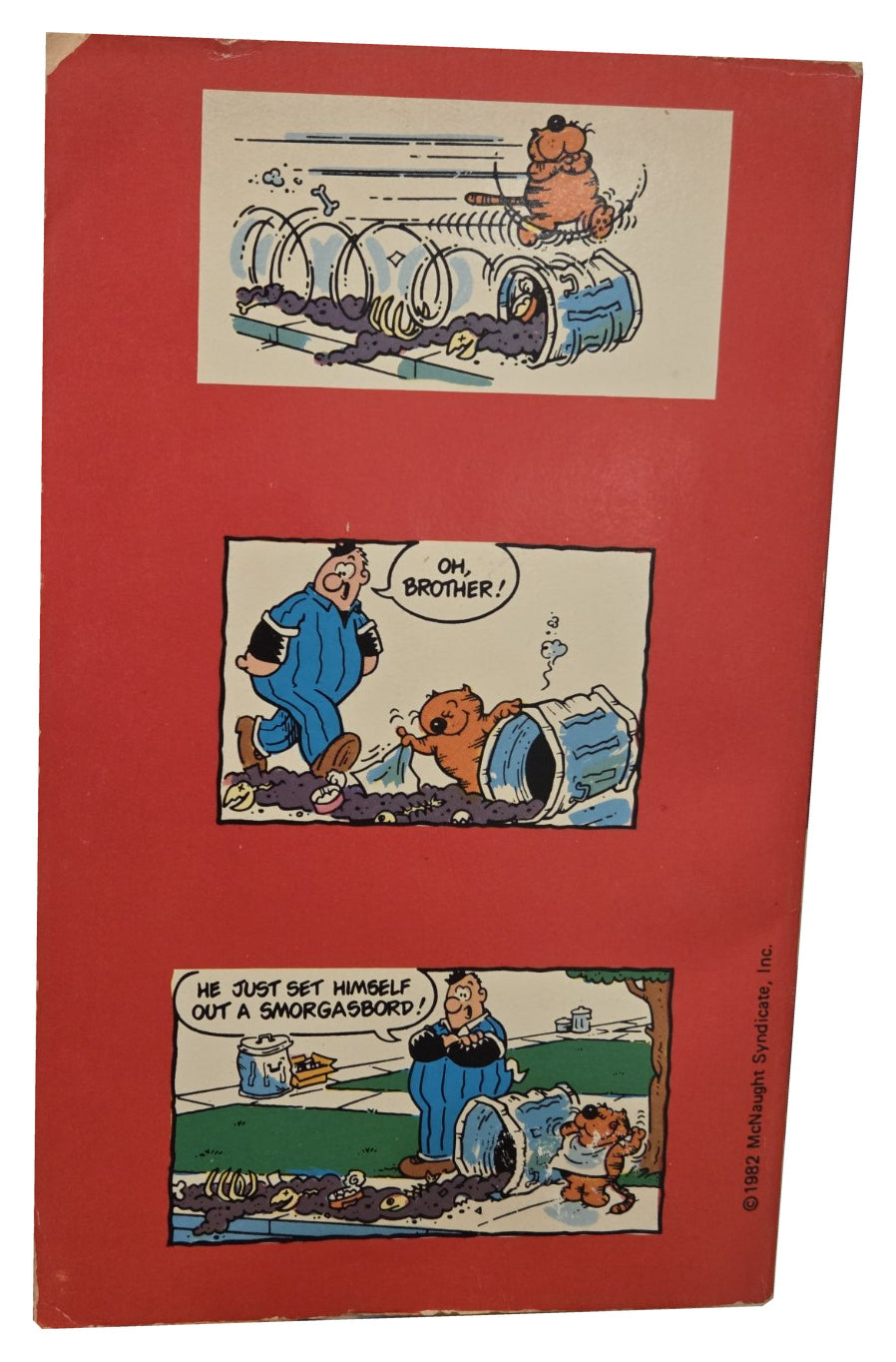 Heathcliff back cover showing wear
