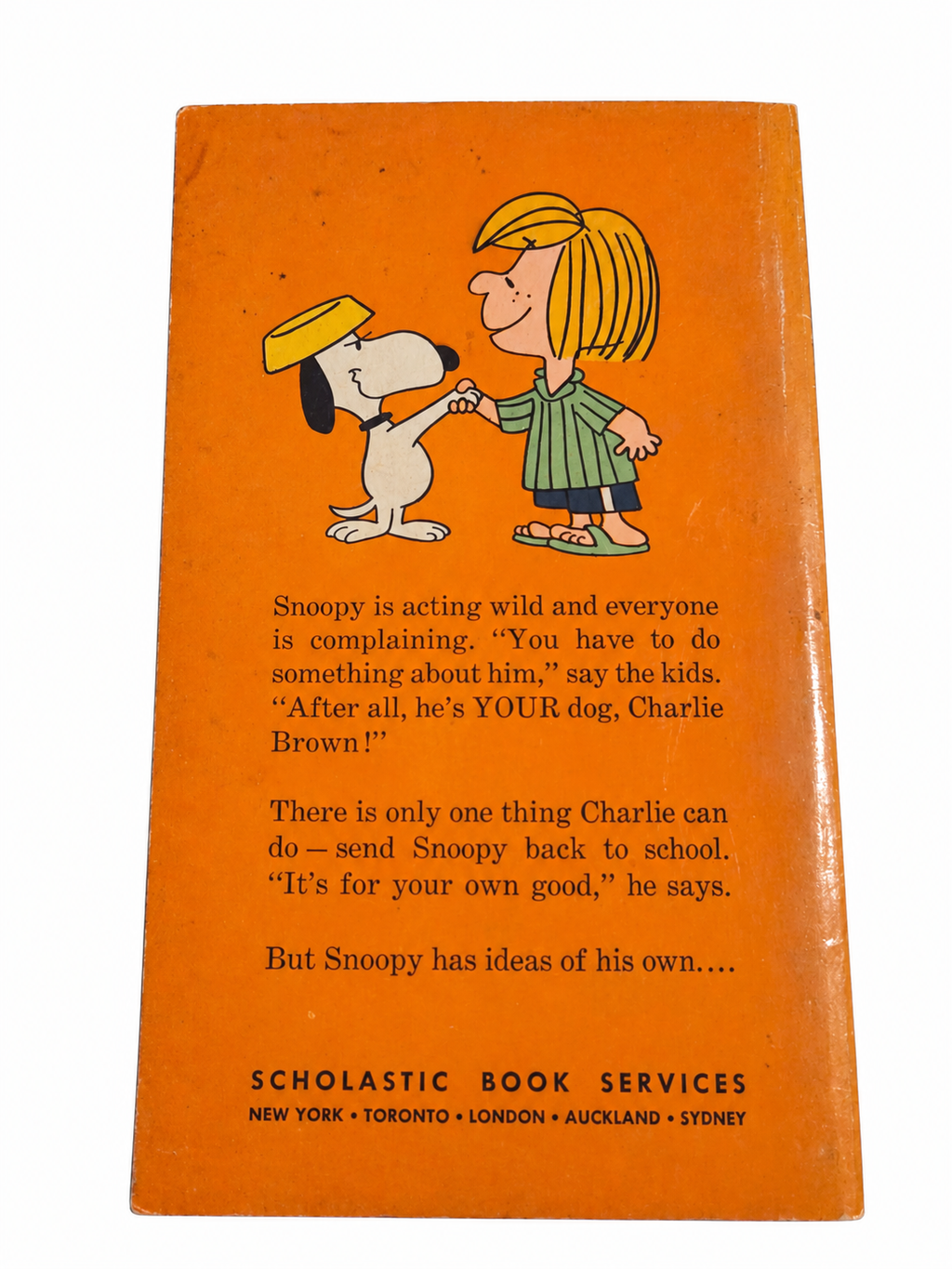 He's Your Dog Charlie Brown back cover on white background
