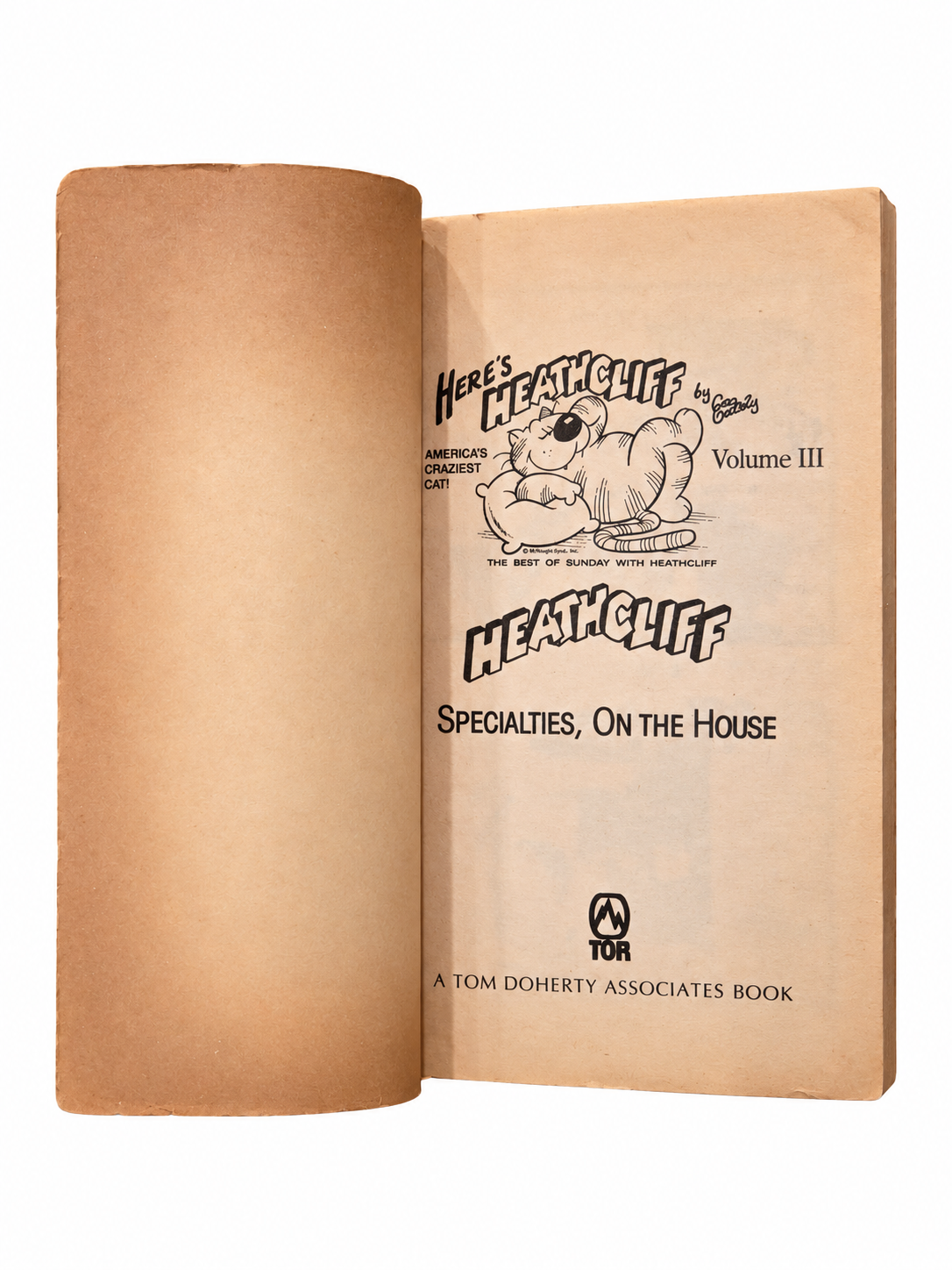 Heathcliff title page and tanned inside cover