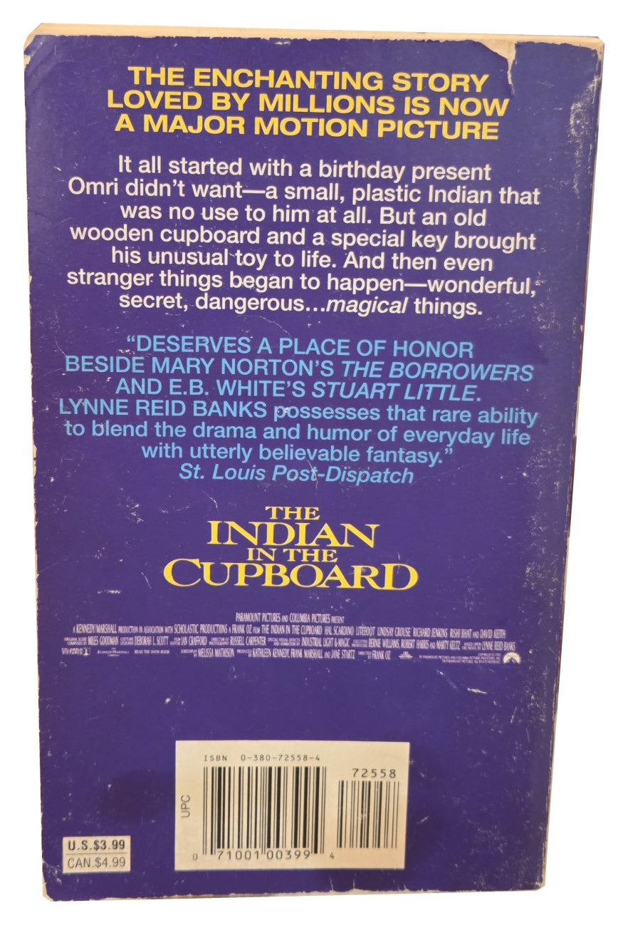 The Indian in the Cupboard back cover