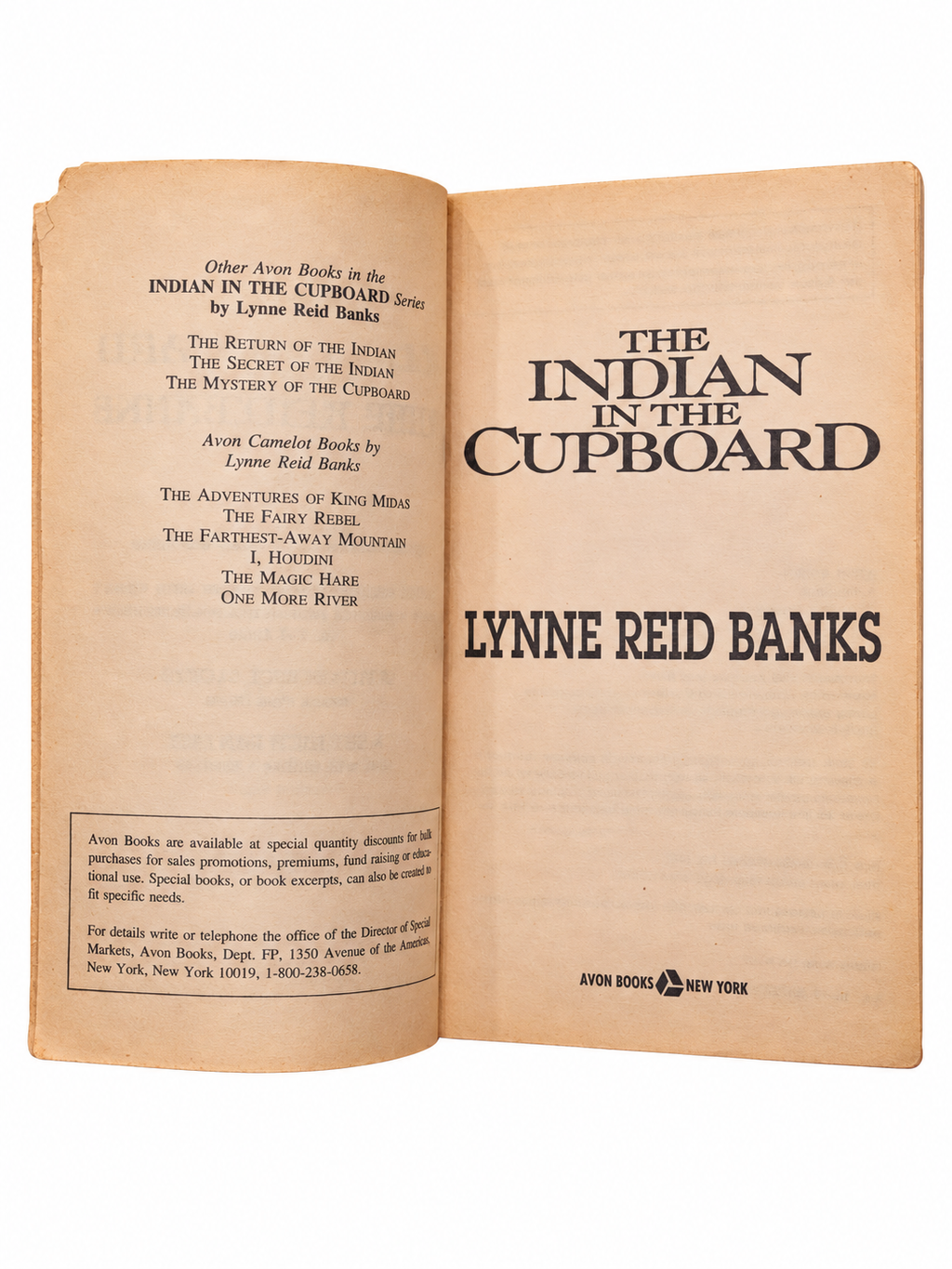 The Indian in the Cupboard title page