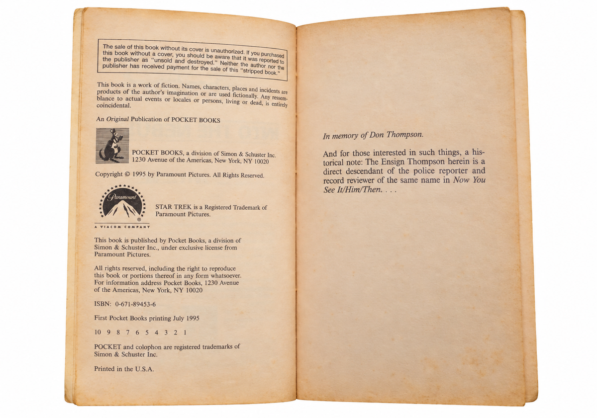 Into the Nebula copyright page first printing July 1995