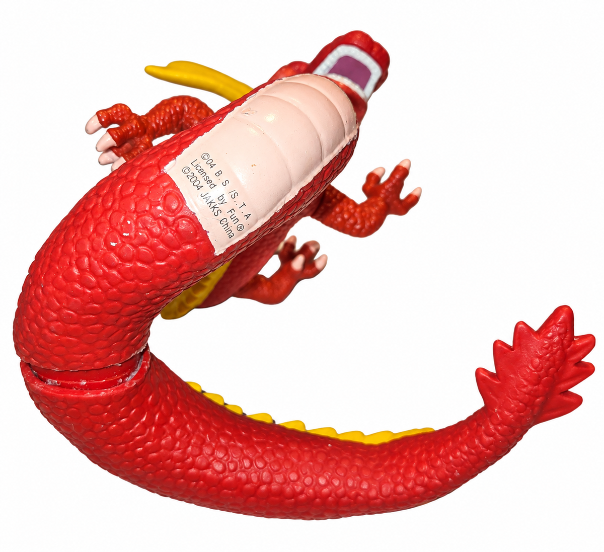2004 Jakks Pacific Dragon Ball GT Red Shenron markings view on white background