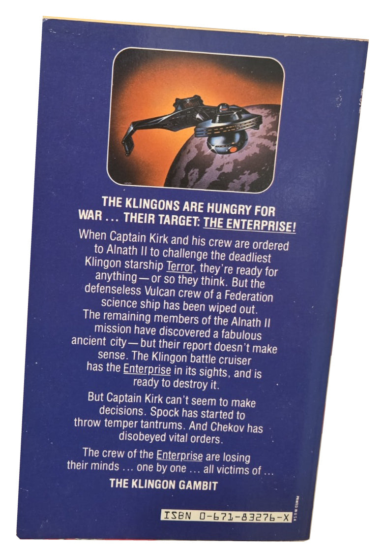 The Klingon Gambit back cover