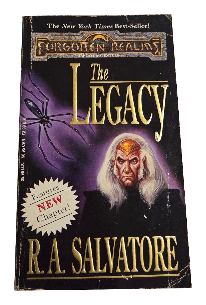 The Legacy by R. A. Salvatore - front cover, actual pre-owned copy