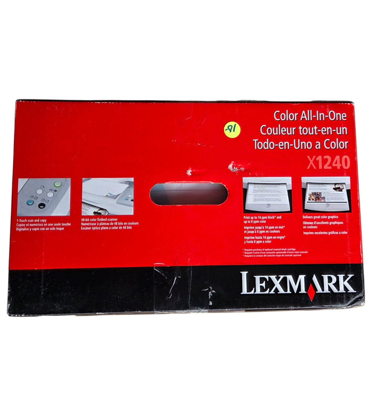 Lexmark X1240 box print scan copy features
