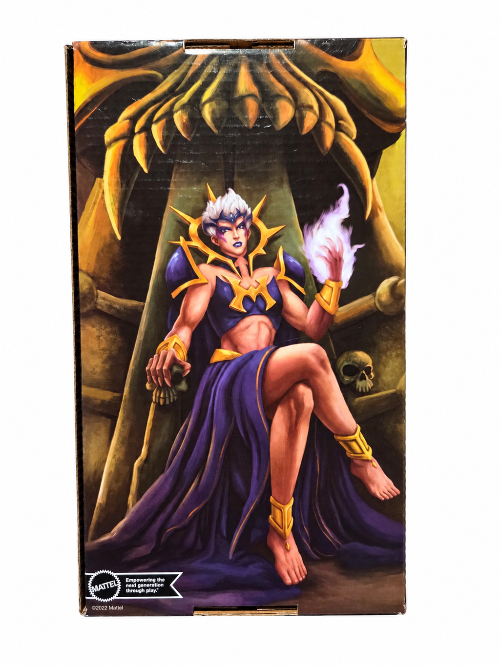 Mattel Masterverse Revelation Dark-Lyn box back artwork on white background