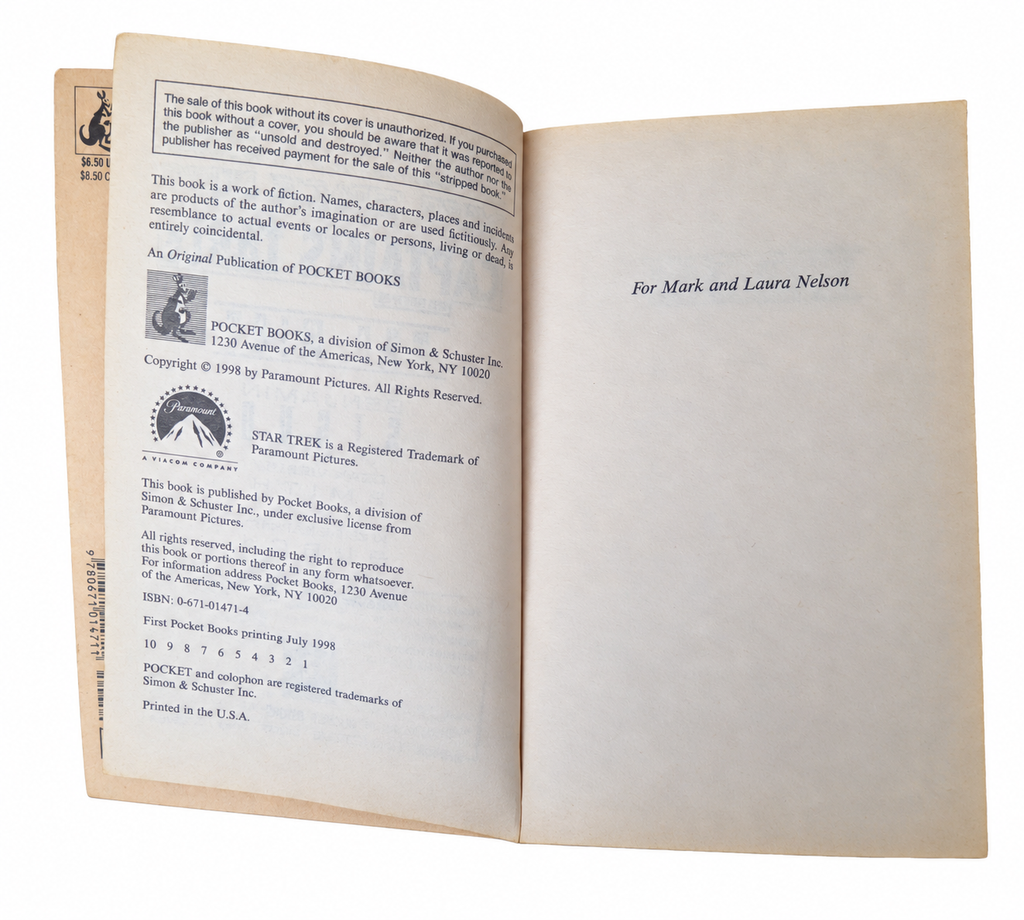 The Mist copyright page showing first printing July 1998