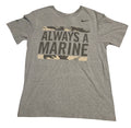 Nike Always a Marine gray large T-shirt front on white background