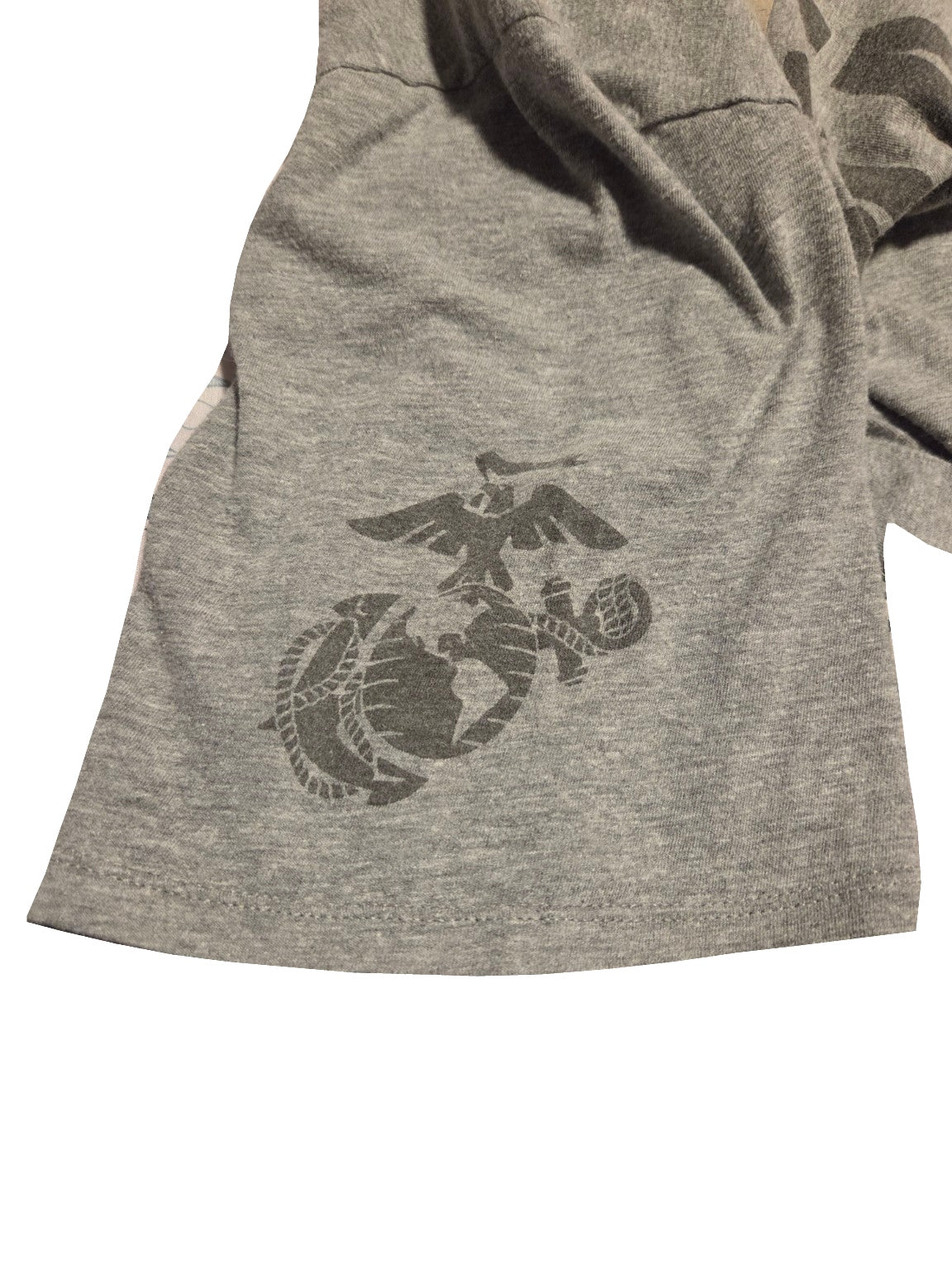 Nike Always a Marine gray large T-shirt sleeve on white background