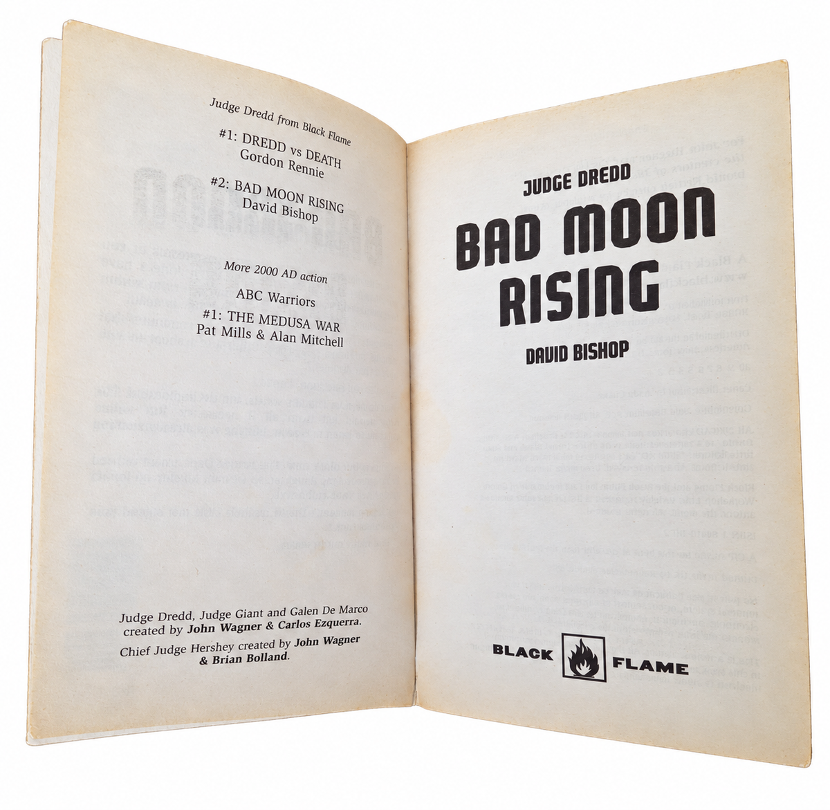 Judge Dredd Bad Moon Rising interior title page