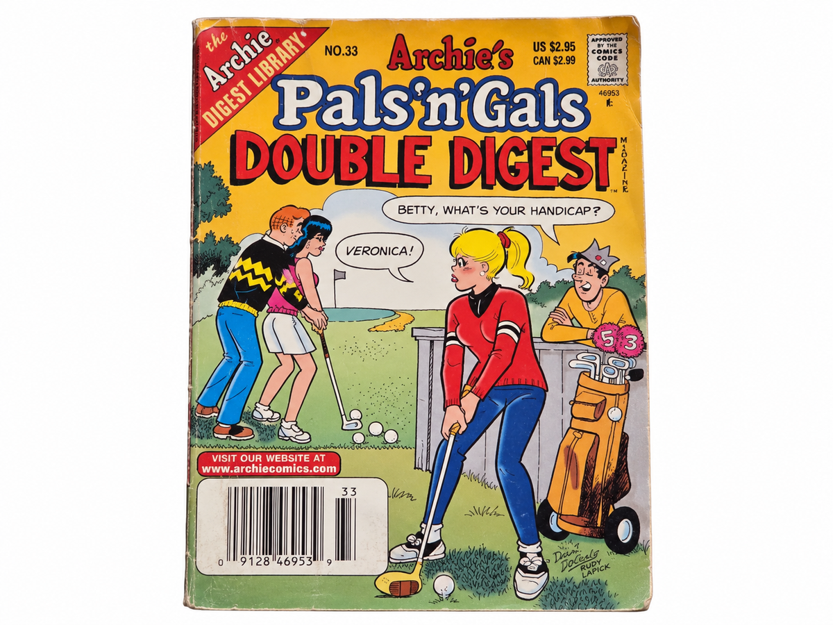 Archie's Pals 'n' Gals Double Digest #33 June 1998 Golf Cover front cover showing actual wear