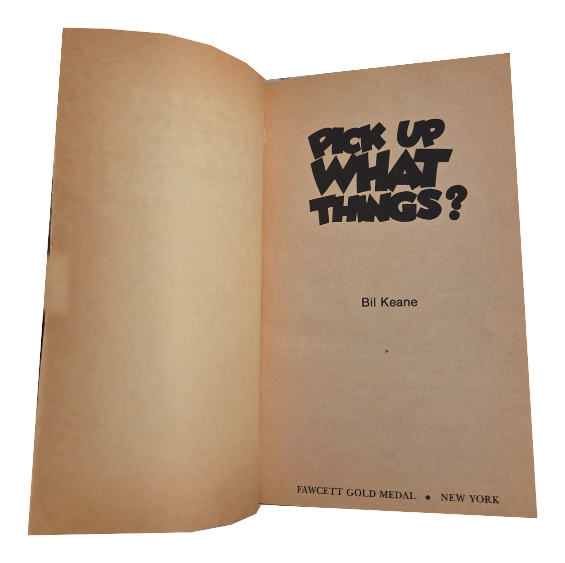 Pick Up What Things Family Circus opening pages with fingers removed on white background