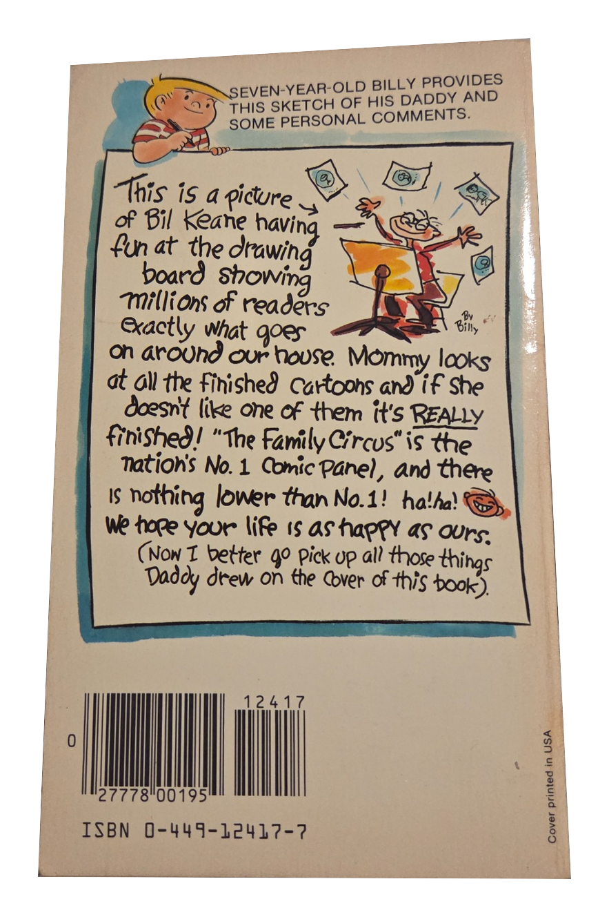 Pick Up What Things Family Circus back cover on white background