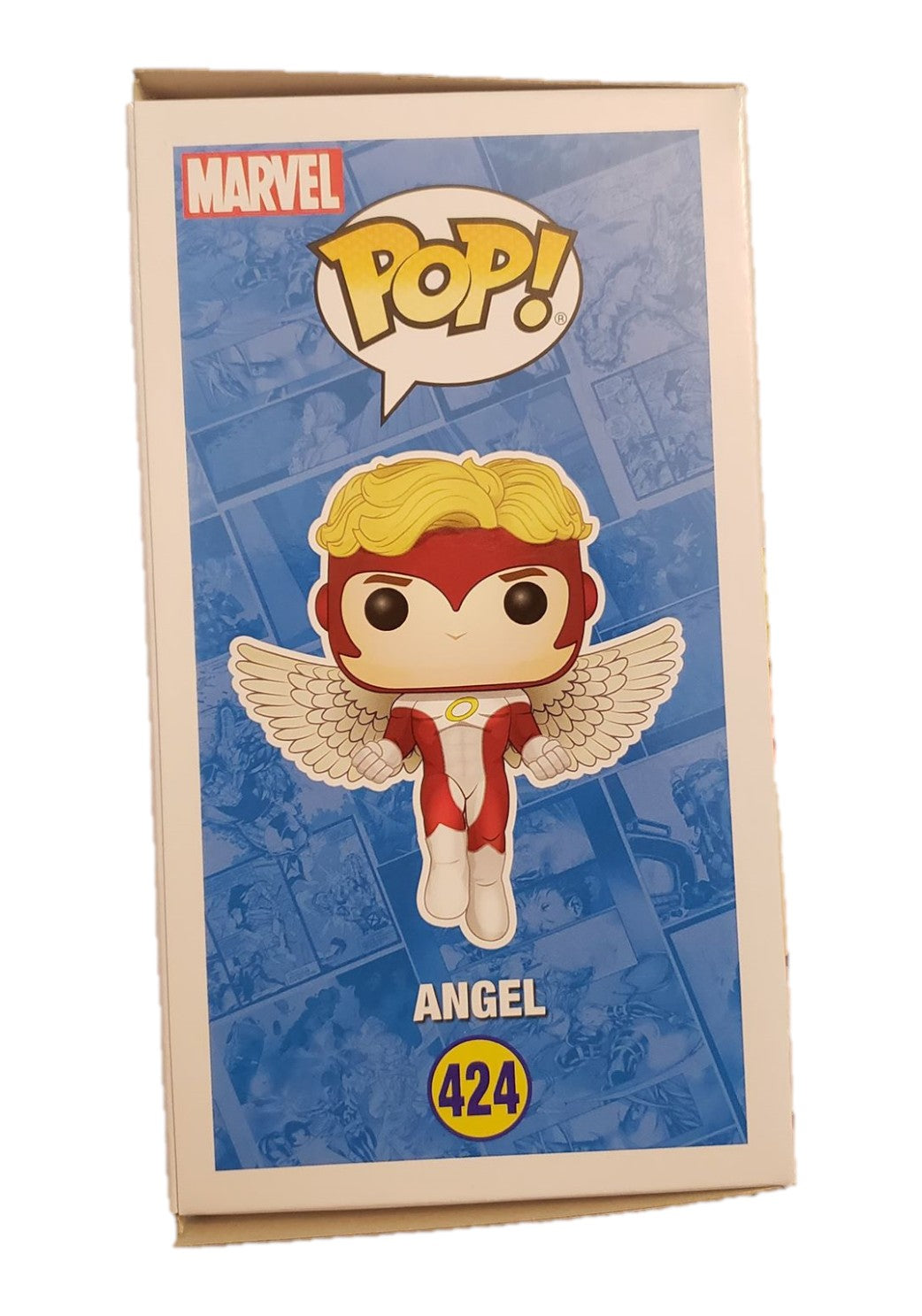 St. Nix Collectibles, Toys & Antiques Funko Pop Marvel X-Men Angel #424 vinyl figure box back view