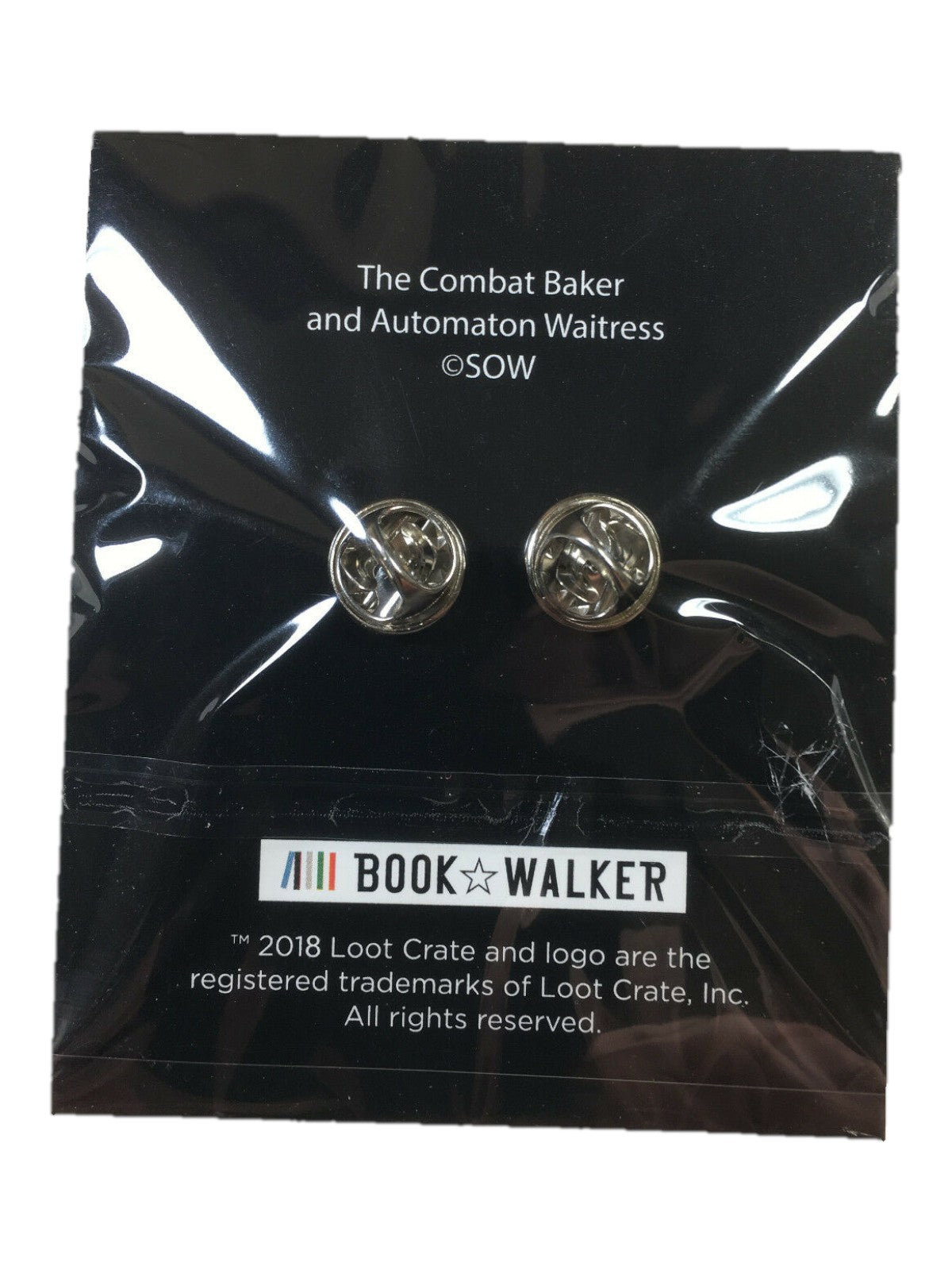 St. Nix Collectibles, Toys & Antiques Anime Combat Baker The Automaton Waitress pin back view in original packaging