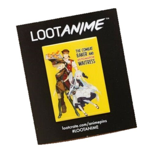 St. Nix Collectibles, Toys & Antiques Loot Anime Combat Baker and Automaton Waitress rectangular enamel pin