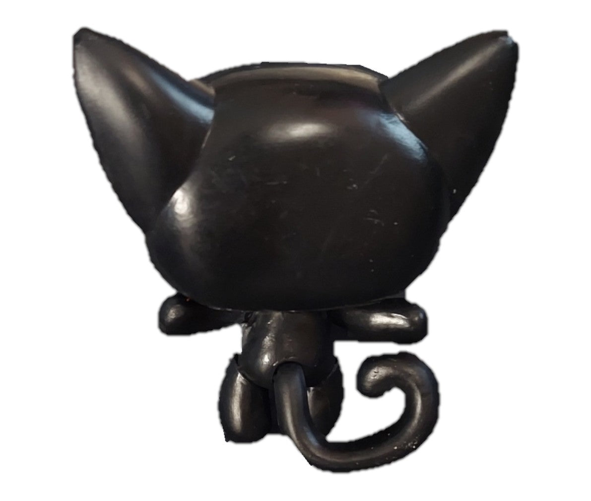 Back view of a black cat mini figure from the St. Nix Collectibles, Toys & Antiques Funko Paka Paka Boo Hollow series