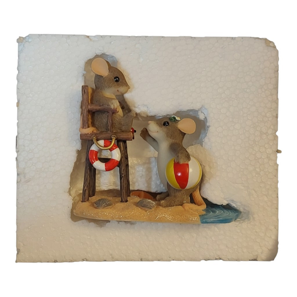 St. Nix Collectibles, Toys & Antiques Charming Tails A Real Lifesaver resin mouse figurine with lifeguard theme