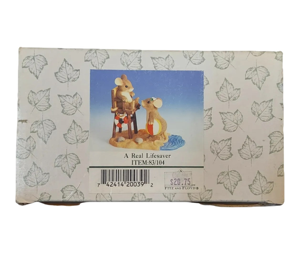 St. Nix Collectibles, Toys & Antiques Fitz & Floyd Charming Tails A Real Lifesaver mouse figurine box packaging