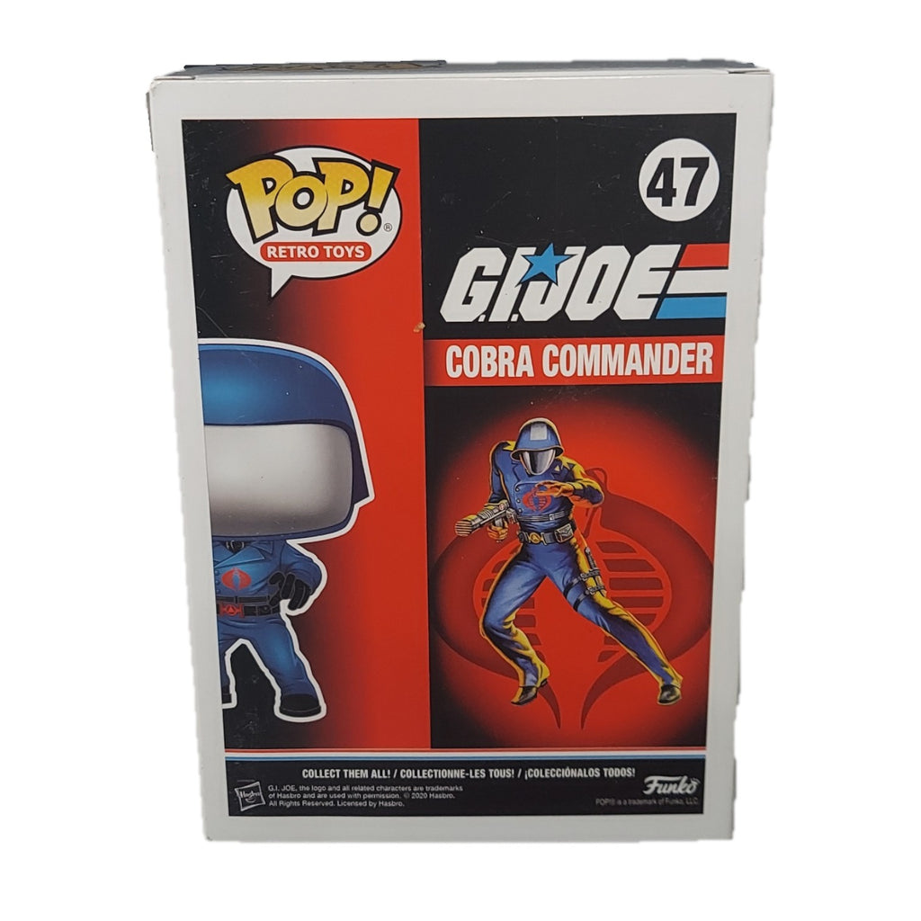 St. Nix Collectibles, Toys & Antiques exclusive G.I. Joe Cobra Commander Funko POP! #47 vinyl figure box back view