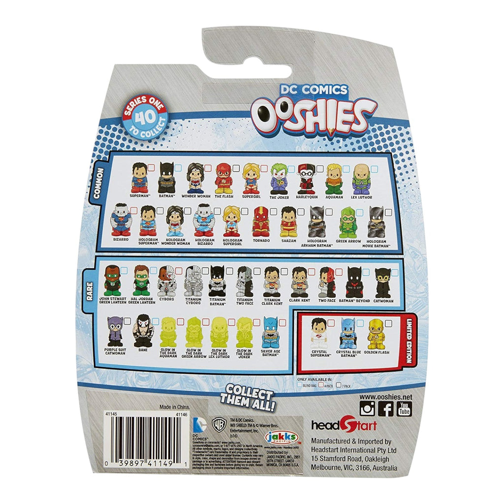 St. Nix Collectibles, Toys & Antiques DC Comics Ooshies Series 1 collector checklist showing 40 superhero figures