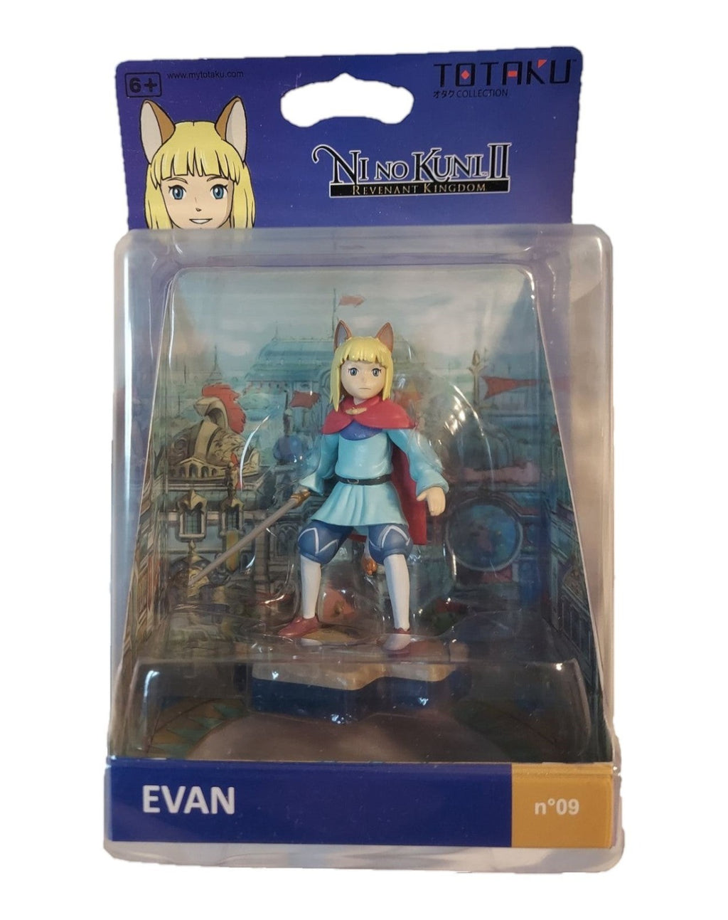 St. Nix Collectibles, Toys & Antiques Totaku Ni No Kuni 2 Evan figurine in original packaging with visible box wear.