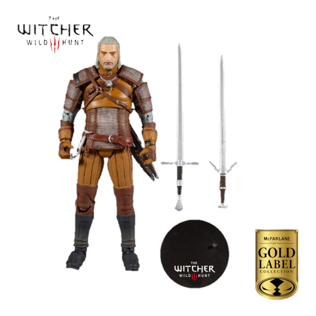 St. Nix Collectibles, Toys & Antiques McFarlane Toys Geralt of Rivia 7-inch figure with swords and display base.