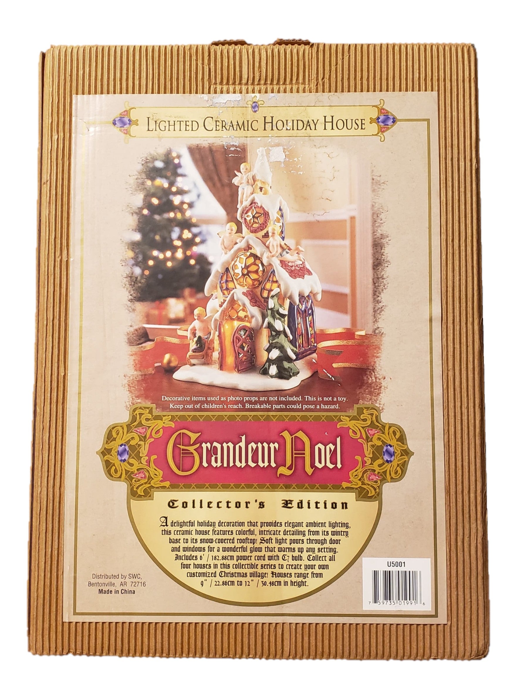 St. Nix Collectibles, Toys & Antiques Grandeur Noel collectors edition lighted ceramic holiday house with angel decor