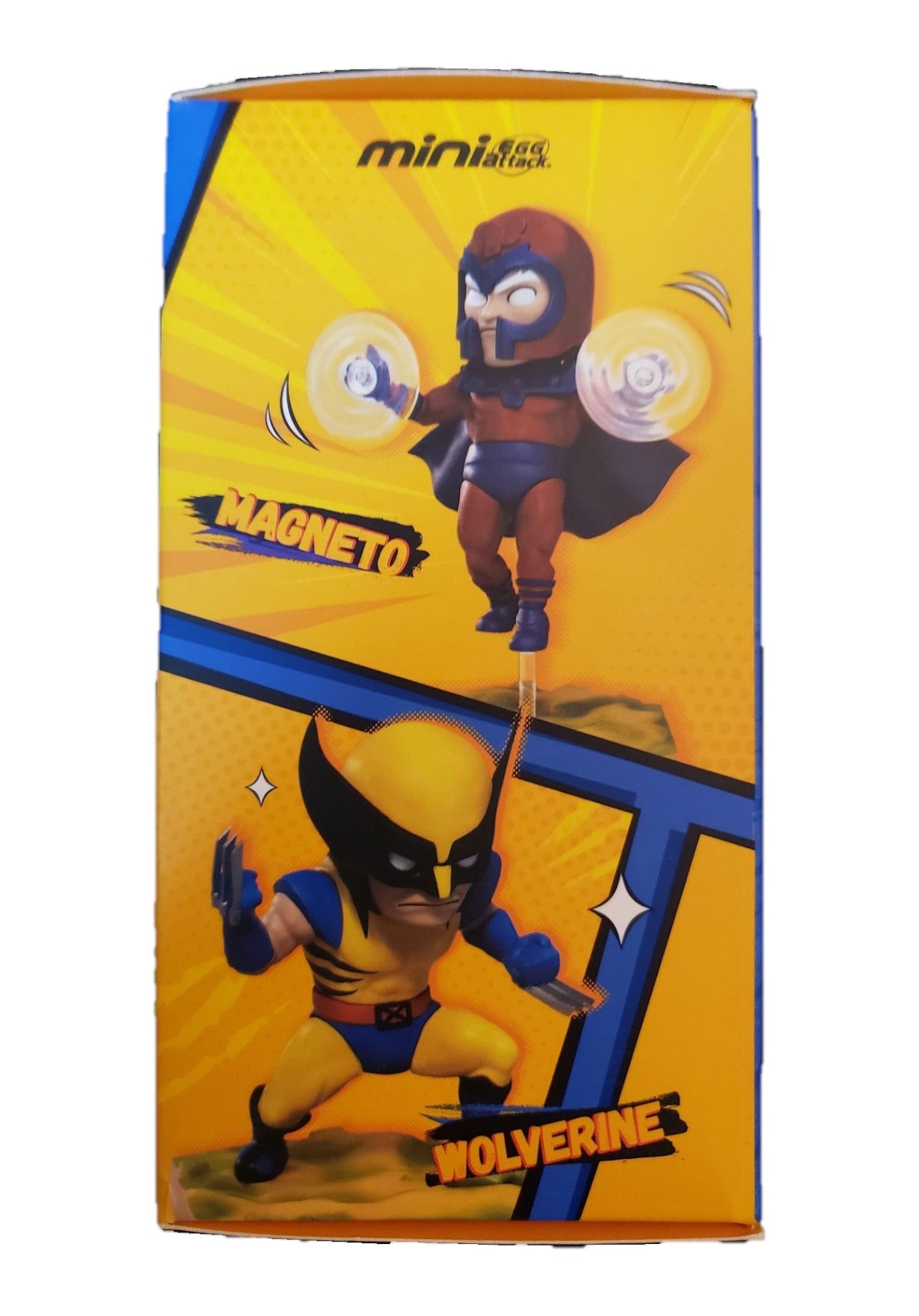 St. Nix Collectibles, Toys & Antiques packaging featuring Beast Kingdom Mini Egg Attack Magneto and Wolverine figures