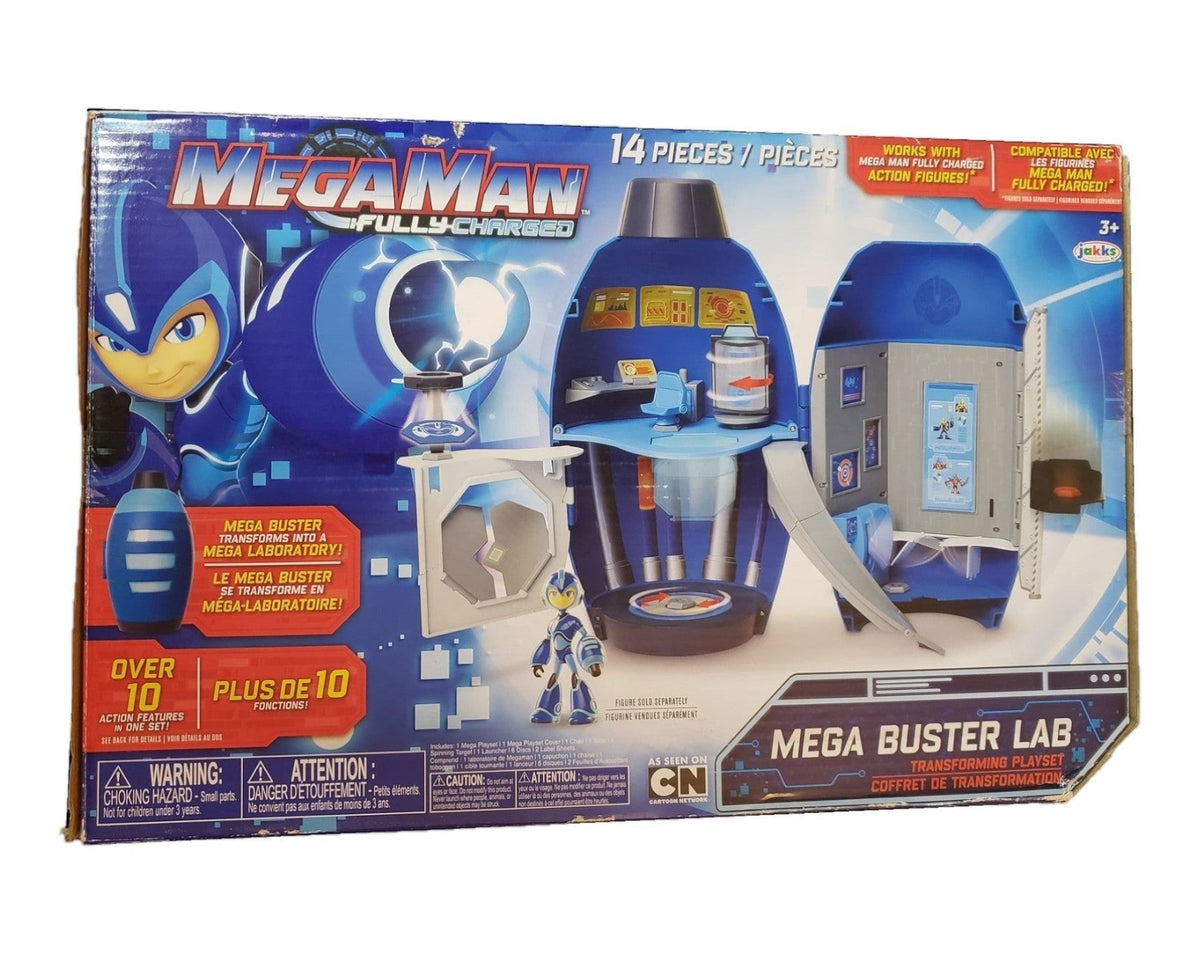 St. Nix Collectibles, Toys & Antiques MegaMan Fully Charged Mega Buster Lab playset in original packaging.