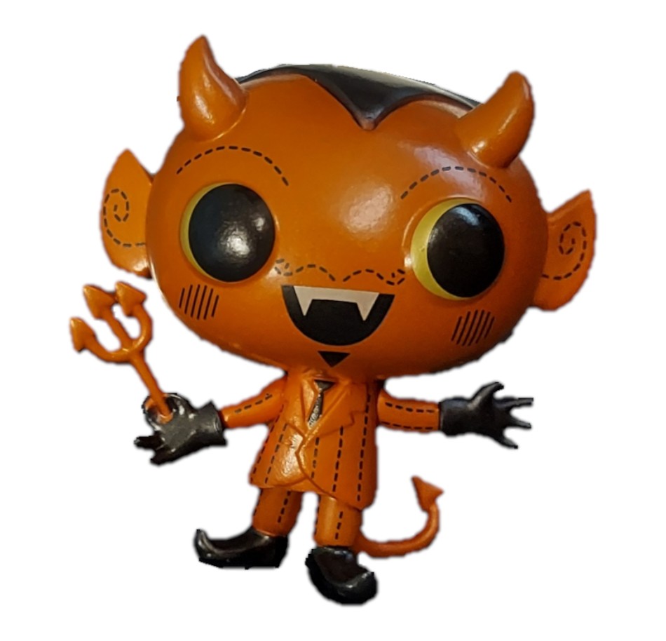 St. Nix Collectibles, Toys & Antiques Funko Paka Paka Boo Hollow Metallic Scratch mini figure with orange devil design