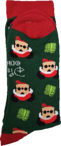St. Nix Collectibles, Toys & Antiques Funko Disney Christmas Mickey socks featuring Santa hat print on green fabric