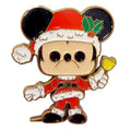St. Nix Collectibles, Toys & Antiques Funko Christmas Mickey Mouse enamel pin wearing a Santa suit and holding a bell