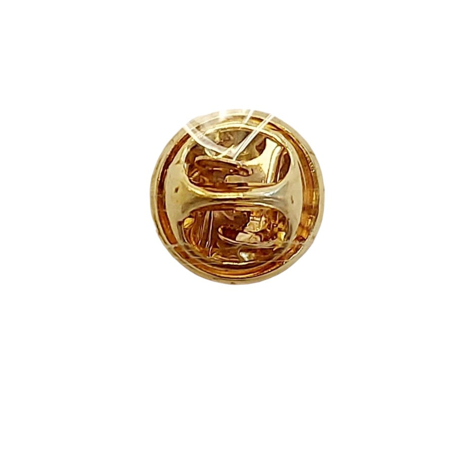 St. Nix Collectibles, Toys & Antiques Funko Christmas Mickey Mouse enamel pin back view showing gold metal clutch