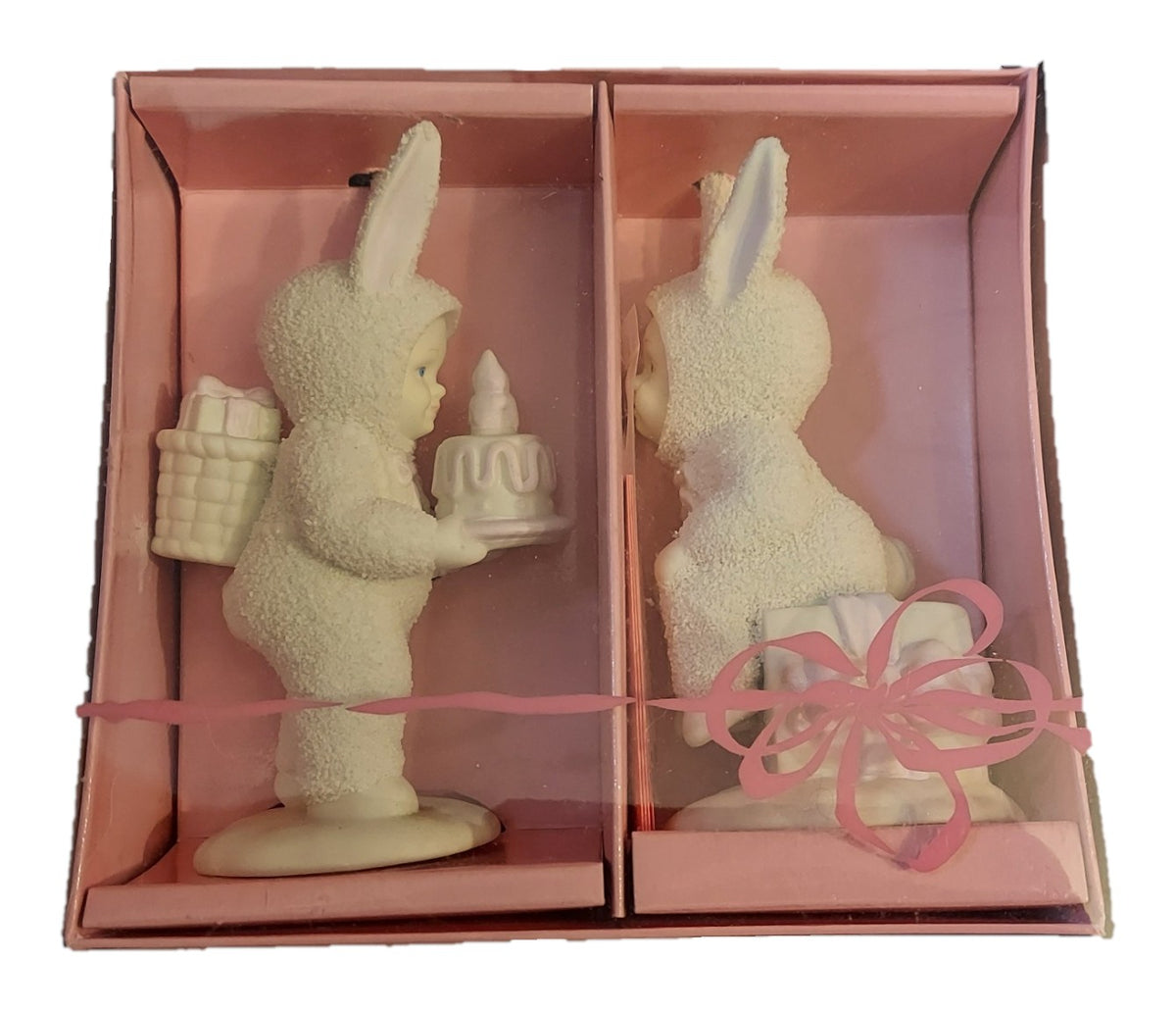 St. Nix Collectibles, Toys & Antiques Dept. 56 Snowbunnies Happy Birthday To You figurine set in original pink box