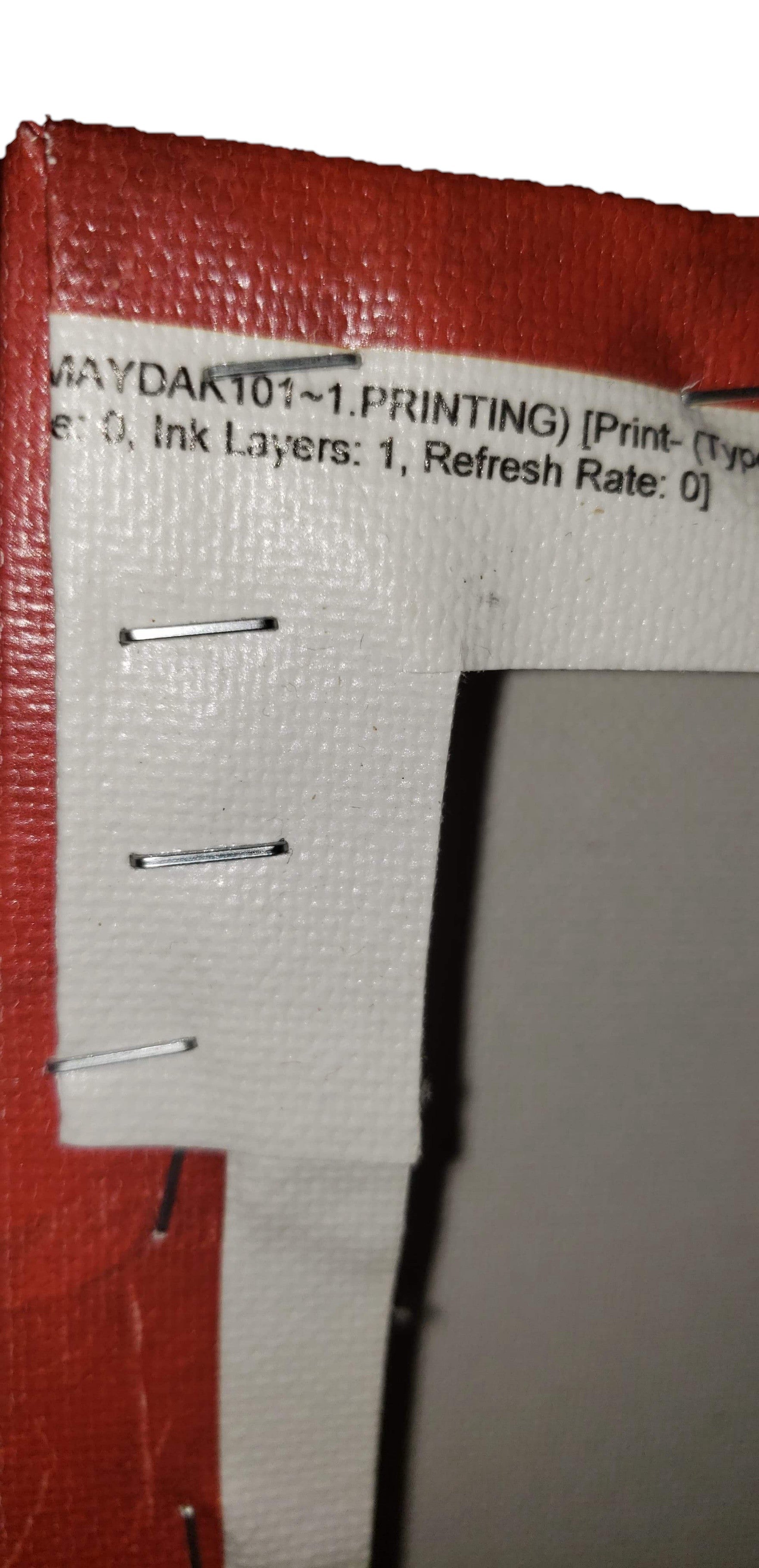 St. Nix Collectibles, Toys & Antiques signed Mike Maydak Superman canvas print back view showing staples and markings