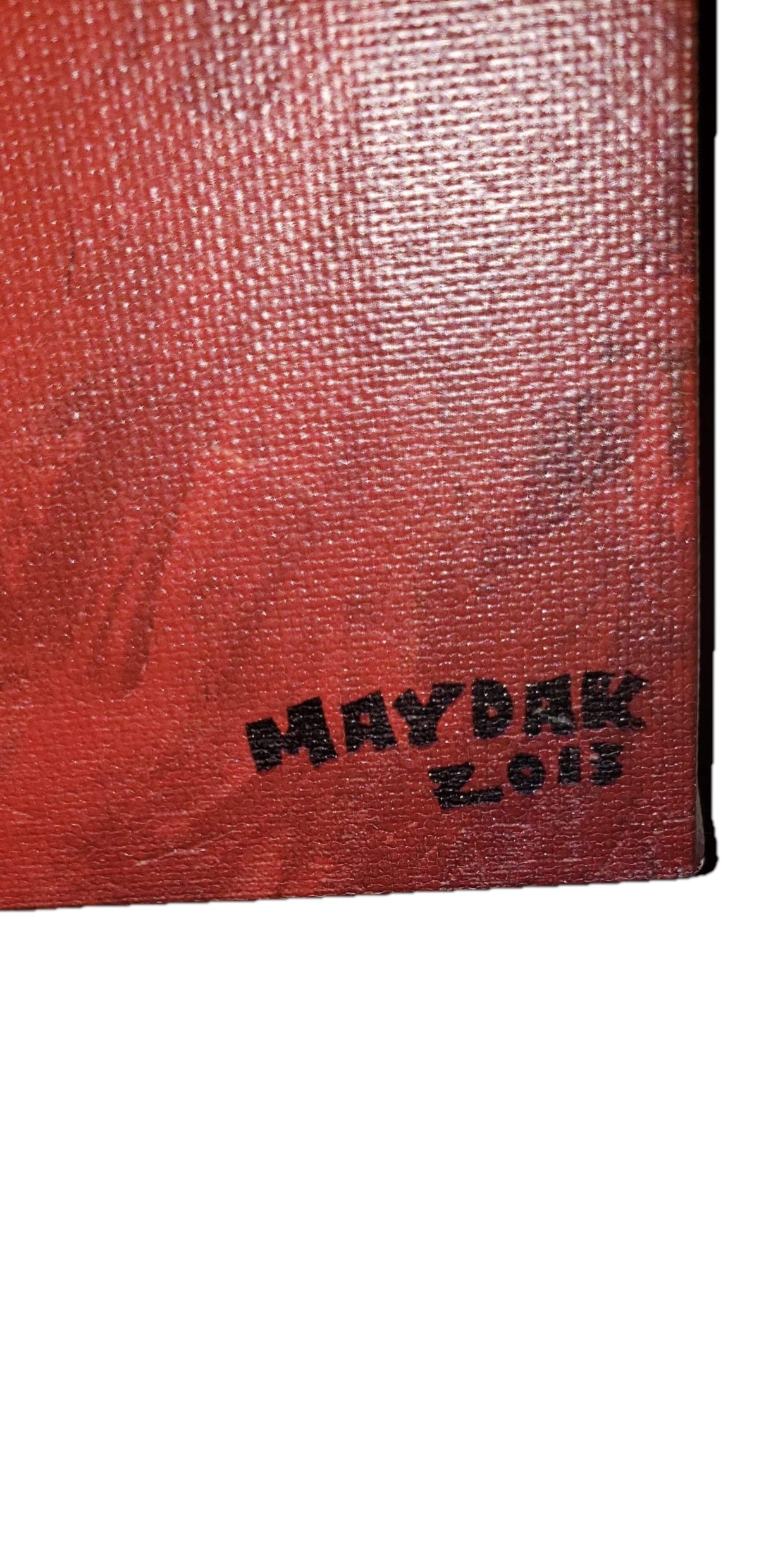 St. Nix Collectibles, Toys & Antiques signed Mike Maydak Superman canvas print detail showing artist signature